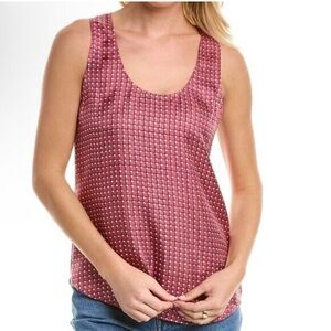 NWOT Theory 100% Silk Geometric Tank Small